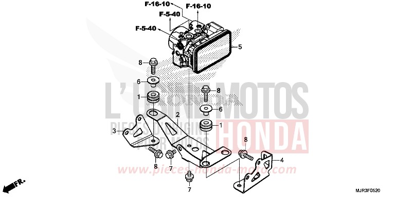 MODULATEUR ABS de F6C "Valkyrie" GRAPHITE BLACK (NHB01) de 2015